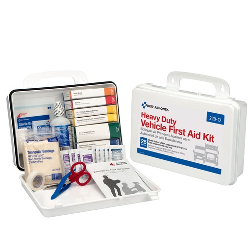 [220-O] 25 Person Car First Aid Kit (Plastic Case)