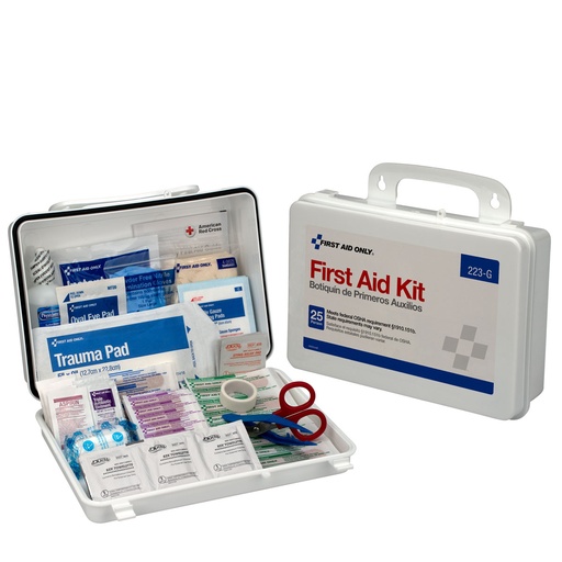 [223-G] 25 Person First Aid Kit, Plastic Case