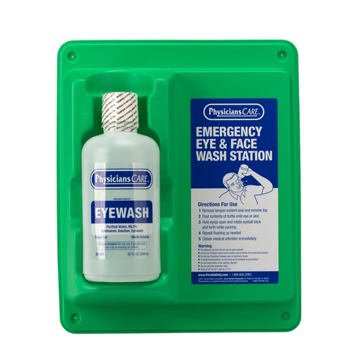 [24-202-001] Eyewash Station, Single 32 oz. Screw Cap Bottle
