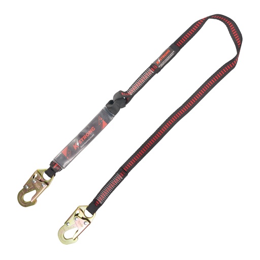[UFL201101] 6 ft. Clear pack design shock absorbing lanyard with snap hooks (ANSI)