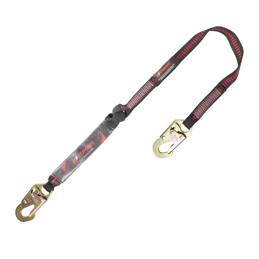 [UFL201101(04)] 4 ft. Clear Pack Design Shock Absorbing Lanyard with Snap Hooks (ANSI)
