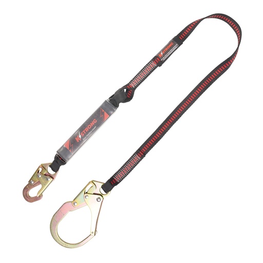 [UFL201111] 6 ft. Clear pack design shock absorbing lanyard with snap hook and rebar hook (ANSI)