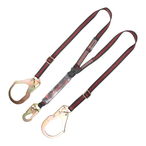[UFL201331] 6 ft. Adjustable Twin Leg Clear Pack Design SAL with Snap Hook and Rebar Hooks (ANSI)