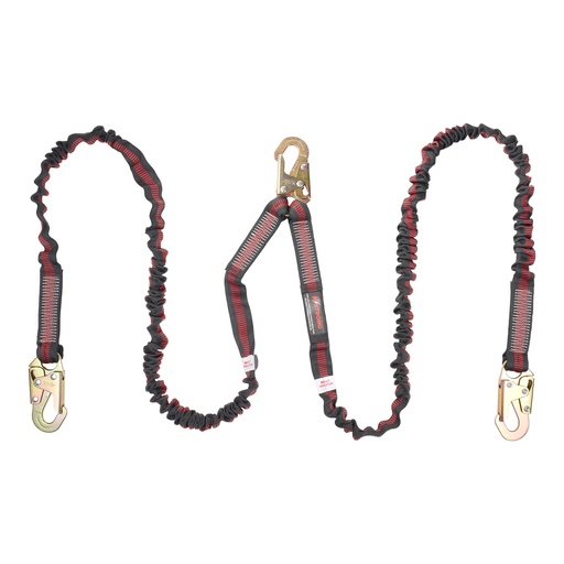 [UFL204121] 6 ft. Twin leg 100% tie-off Internal design shock absorbing lanyard with snap hooks (ANSI)