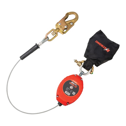 [UFS310206L] LE 8.5 ft. Cable SRL-LE with snap hook at connector end and shock pack with Twin SRL connector at top (ANSI)