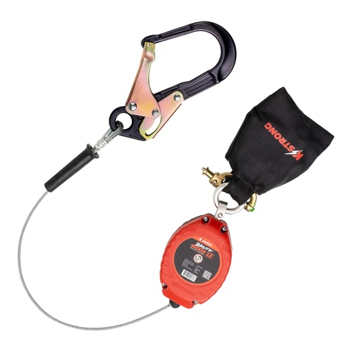 [UFS316106L] LE 8.5 ft. Cable SRL-LE with Aluminum swivel rebar hook at connector end and shock pack with Twin SRL connector at top (ANSI)