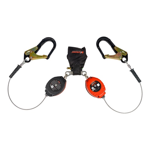 [UFS316106LD] LE Dual 8.5 ft. Cable SRL-LE assembly with Aluminum swivel rebar hooks at connector end and shock pack with Twin SRL connector at top (ANSI)