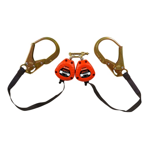 [UFS359206D] 9 ft. SRL with Hi-Abrasion Resistant Webbing, Forged Rebar Hooks and dorsal connector (ANSI)
