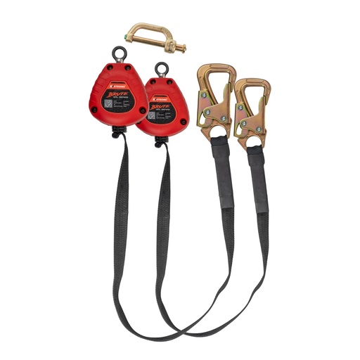 [UFS359506D] 9 ft. Tie-back SRL with Hi-Abrasion Resistant Webbing, tie-back hooks and dorsal connector (ANSI)