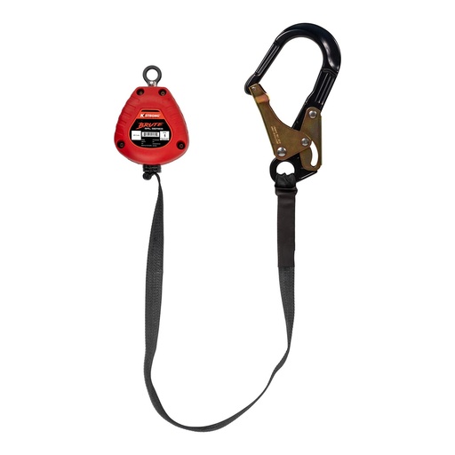 [UFS359506AR] 9 ft. SRL with Hi- Abrasion Resistant Webbing, Aluminum Rebar Hook and Dorsal Connector (ANSI)