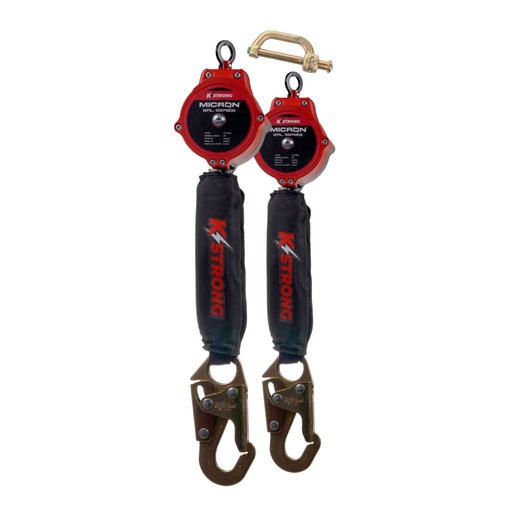 [UFS354002D] 6 ft. Micron™ SRL Assembly with Rebar Hooks (ANSI) – Harness Connector Included