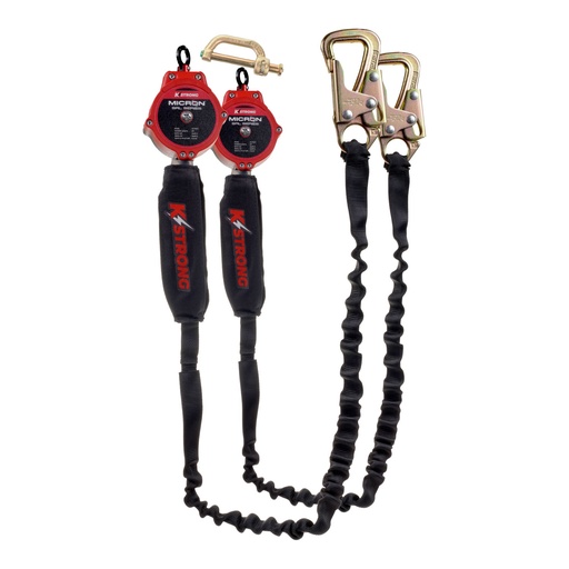 [UFS359002D] 9 ft. Micron™ SRL Assembly with Tie-Back Hooks (ANSI) – Harness Connector Included