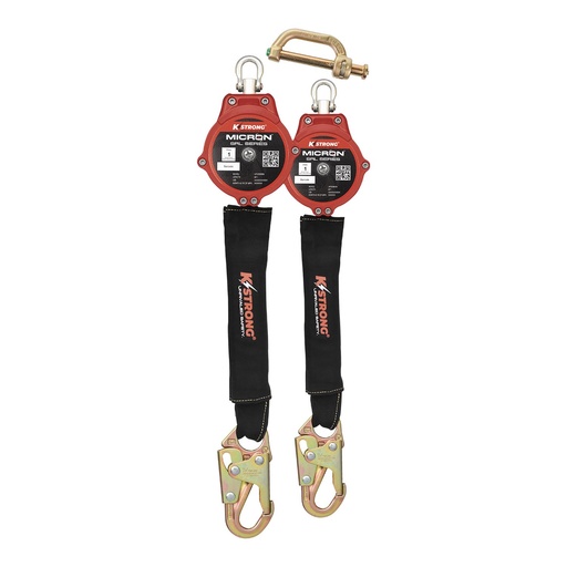 [UFS390006D] 6 ft. Arc Flash Rated SRL with Steel Snap Hooks (ANSI) – Dual dorsal connector included