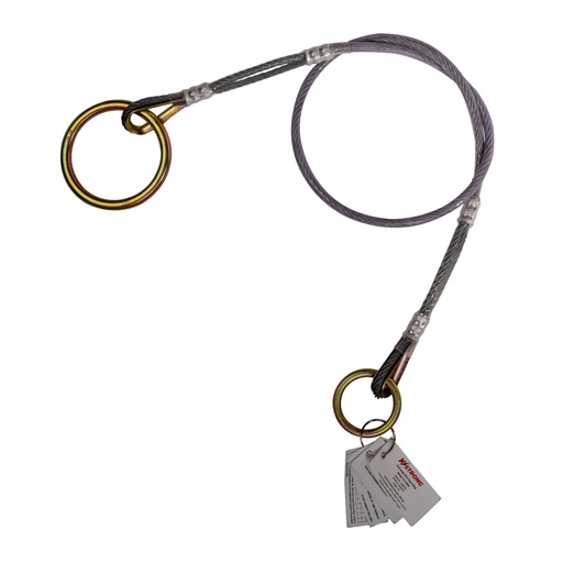 [UFA710004] 4 ft. Wire Anchor Sling with Snap Hook and Large O-ring (ANSI)