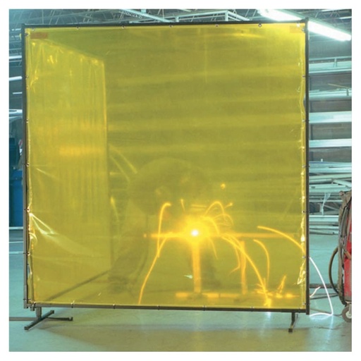 [902-CURTAIN-6X10-YEL] Welding Curtain, 6 ft x 10 ft, PVC, Yellow, 14 mil