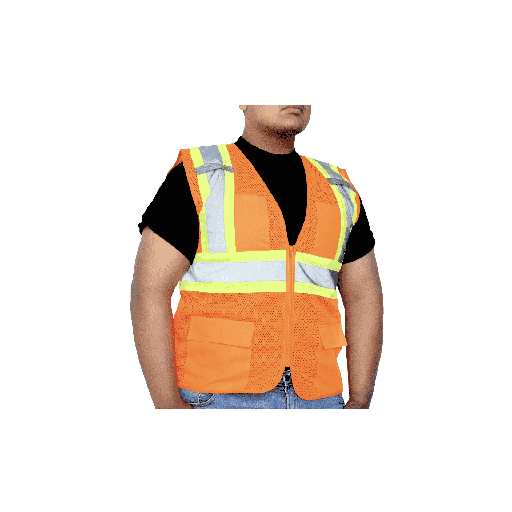Hi-Vis Orange Class 2 - Safety Vest (Multi Pockets)