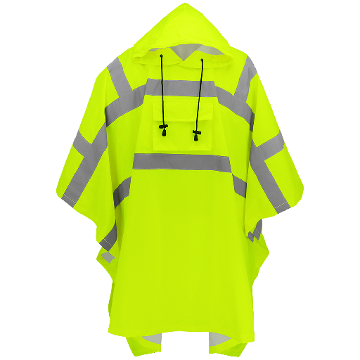 [GLO-850] Hi Vis Rain Poncho – ANSI Class 3