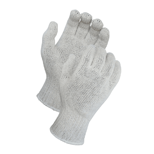 String Knit Gloves – Seamless Cotton/Polyester Blend, Standard Weight