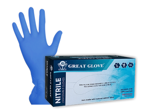 5 Mil Blue Nitrile Glove, Industrial and Food Grade