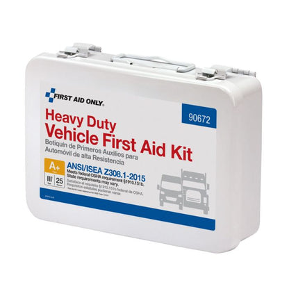 [90672] Vehicle First Aid Kit – 25 Person ANSI Class A, Metal Case, ANSI 2015 Compliant