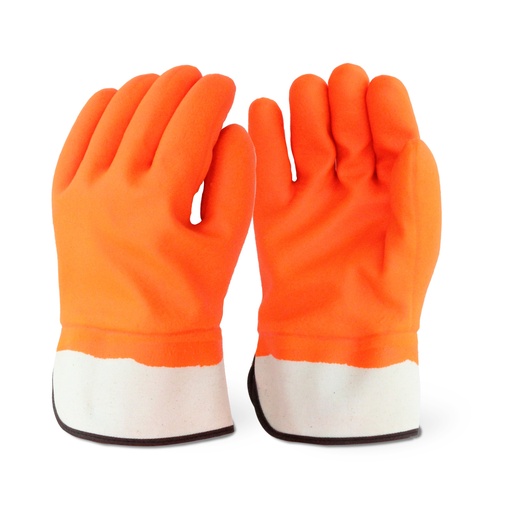 [5701F] Propane Gloves – Hi-Vis Orange PVC with Safety Cuff for Superior Grip and Protection