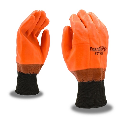 [5700F - Pair] Insulated Work Gloves – FreezeBeater Foam-Lined Single Dipped PVC