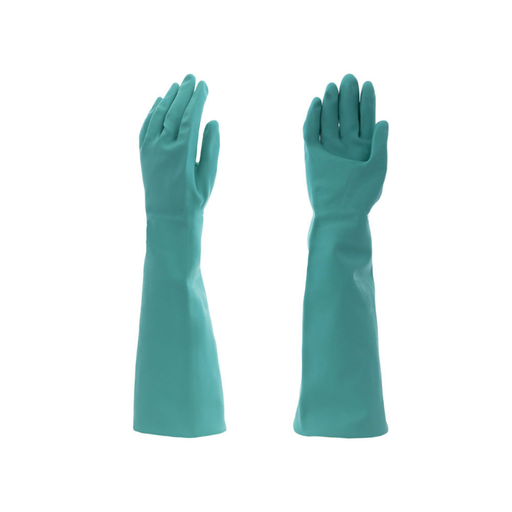 Nitrile Rubber Gloves – 22 Mil Green Unsupported, 18" Length with Pebble Grip