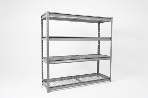 [ATLAS 722472-4G2000] 4 Tier, 72x24x72, 8,000 lbs capacity, Silver Industrial Shelving