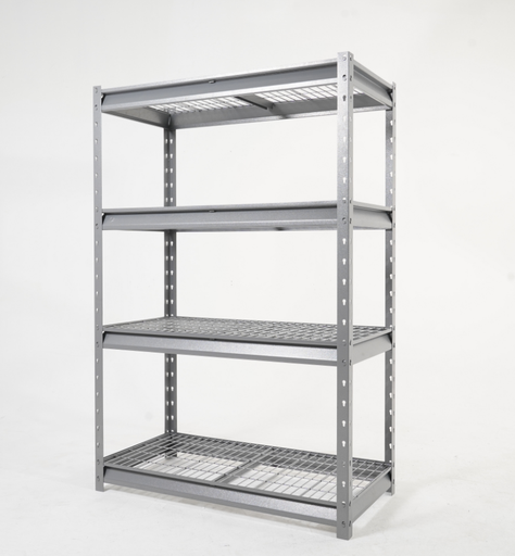 [ATLAS 482472-4G3000] 4 Tier, 48x24x72, 12,000 lbs capacity, Silver Industrial Shelving
