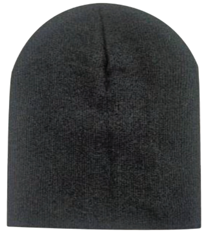 [3513] Black Cuffless Beanie