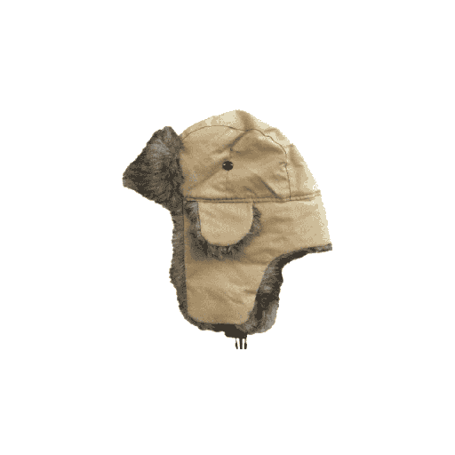 [3571KI] Faux Fur Lining Trooper Hat, Khaki