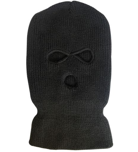 [3528BK] Black Knit Ski Mask