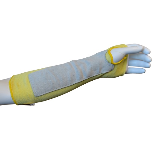 [3014TLP] A3 Cut Resistant Thumb Slot Kevlar and Leather Sleeve (14 Inch) (Single Piece)