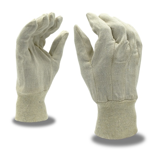[2000V-Dozen] 12 Pairs - Standard Weight Cotton Canvas Knit Wrist