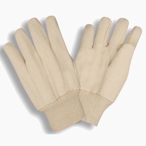 [2200-Dozen] 12 Pairs - Heavy Weight Knit Wrist Canvas Gloves