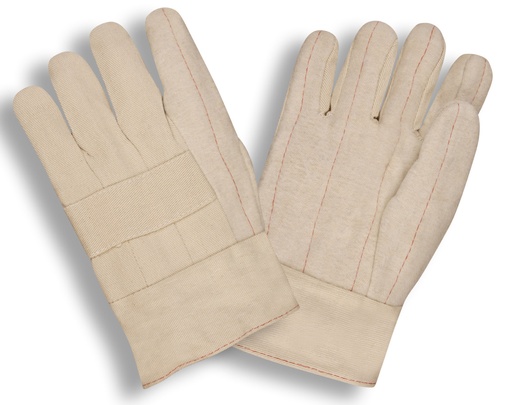 [2515-Dozen] 12 Pairs - Cotton Hot Mill 32-Ounces Cotton Gloves, Burlap Lined - 12 Pairs