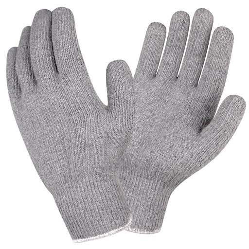 [3214GI-Dozen] 12 Pairs - Gray 14 oz Terry Loop-In Cotton Gloves