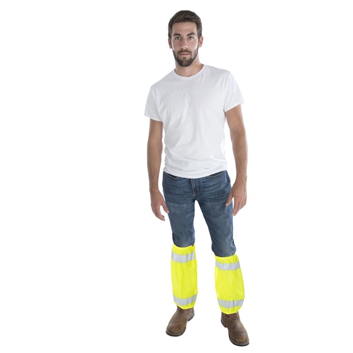 [VLG101] Single Pair - Hi Vis Lime Class E Leg Covers