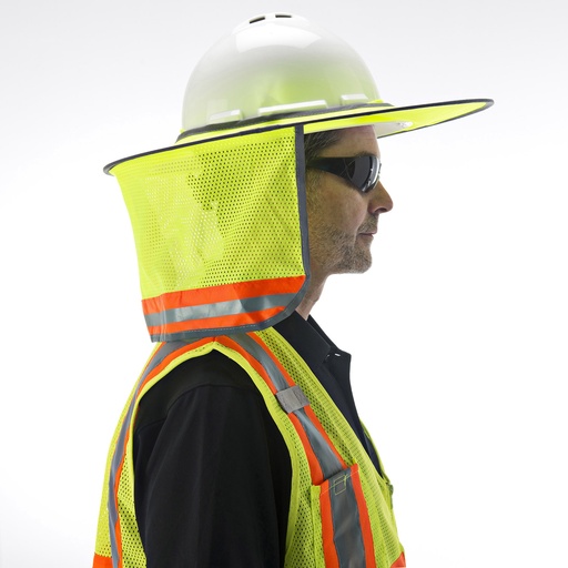 [VHB101] Hi-Vis Lime Polyester Mesh Sun Shade